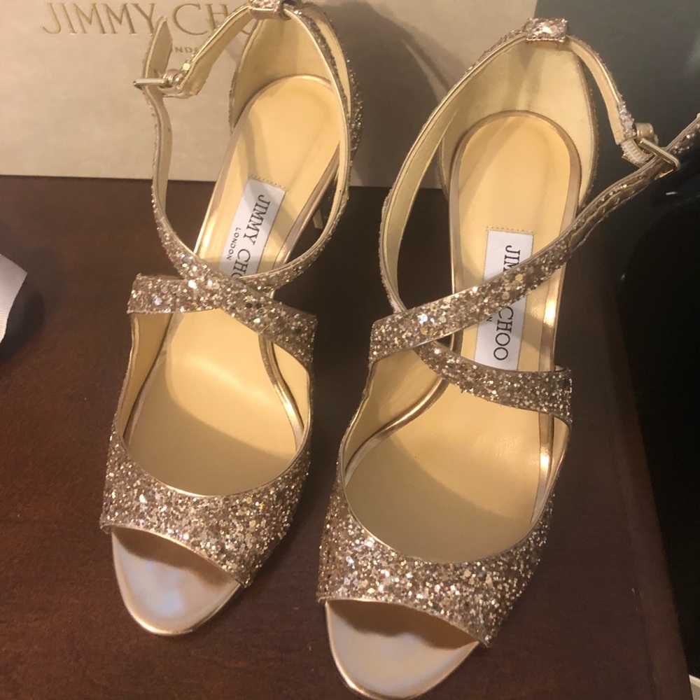 Jimmy Choo Heels Size 37 Emily 85 Ballet Pink